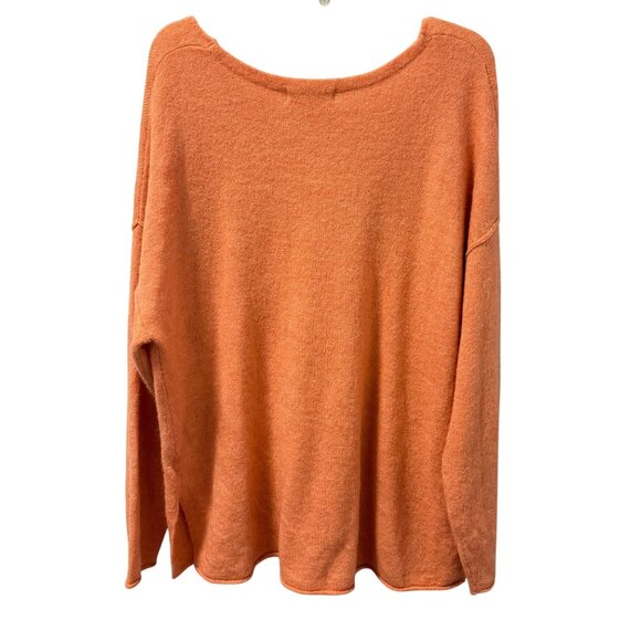 L.O.G.G By H&M Oversized Soft V-Neck Wool Blend Sweater Sz M  Orange - Picture 12 of 12
